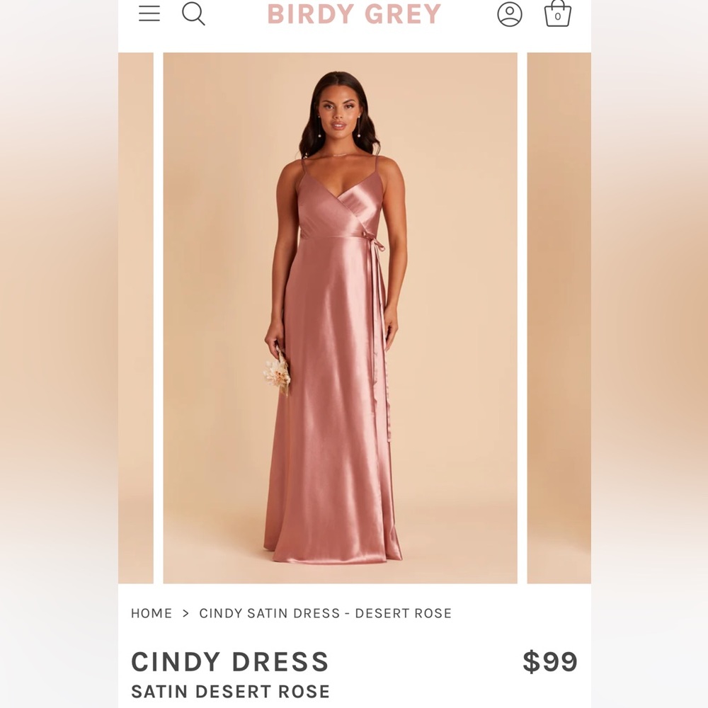 Birdy Grey Cindy Dress Satin Desert Rose